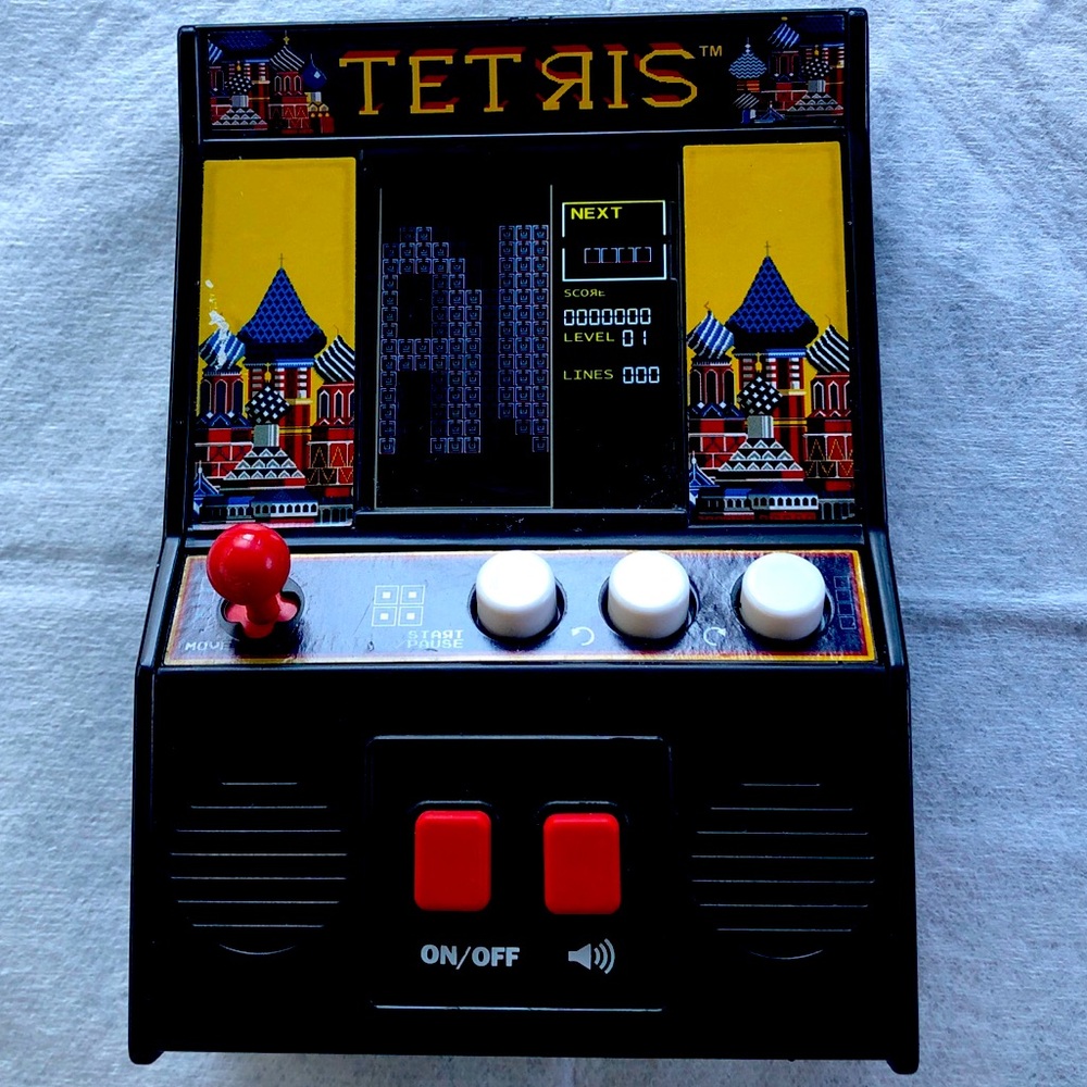 Tetris Hand Held Classic Arcade Mini Retro Game Black Tested & Working